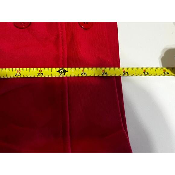 Speculation red button up shirt/jacket with silver snowflakes - women’s size S - Picture 7 of 7